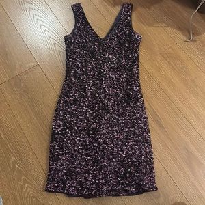 Cache purple sequin dress